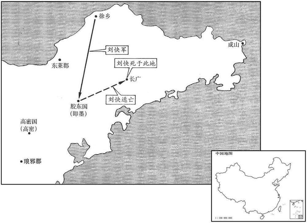 一世纪·九年四月刘快起兵反抗王莽失败