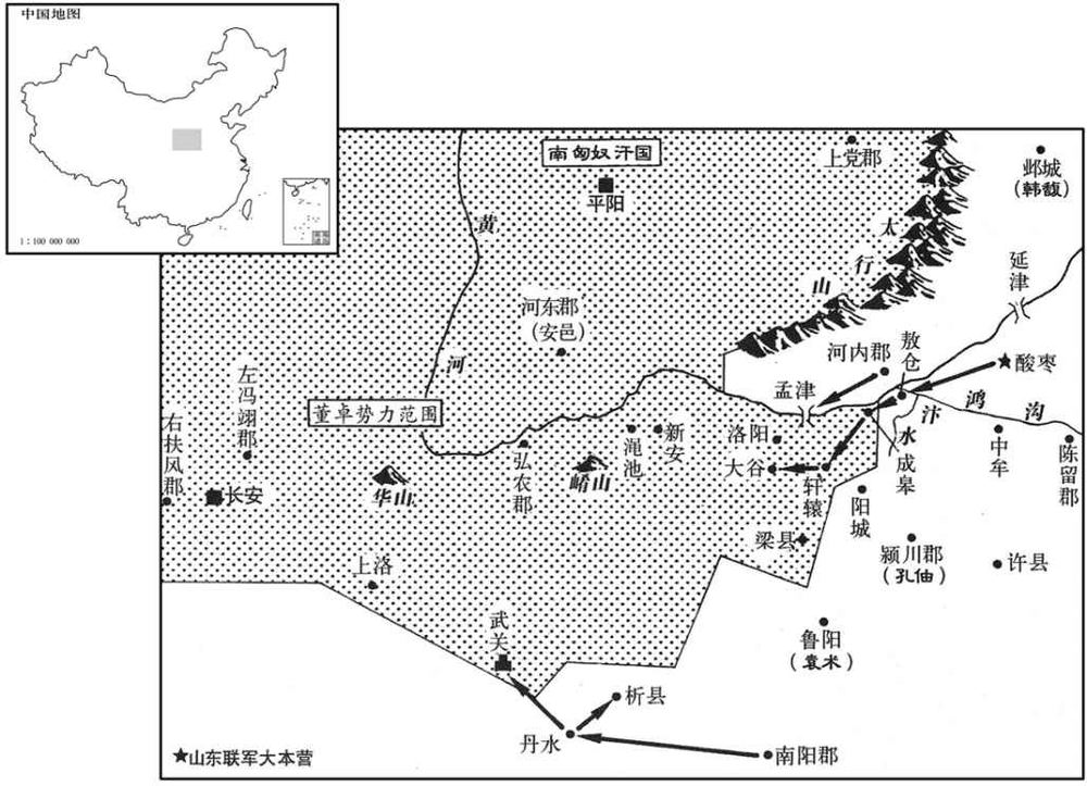 二世纪·一九〇年三月曹操进逼洛阳、关中大战