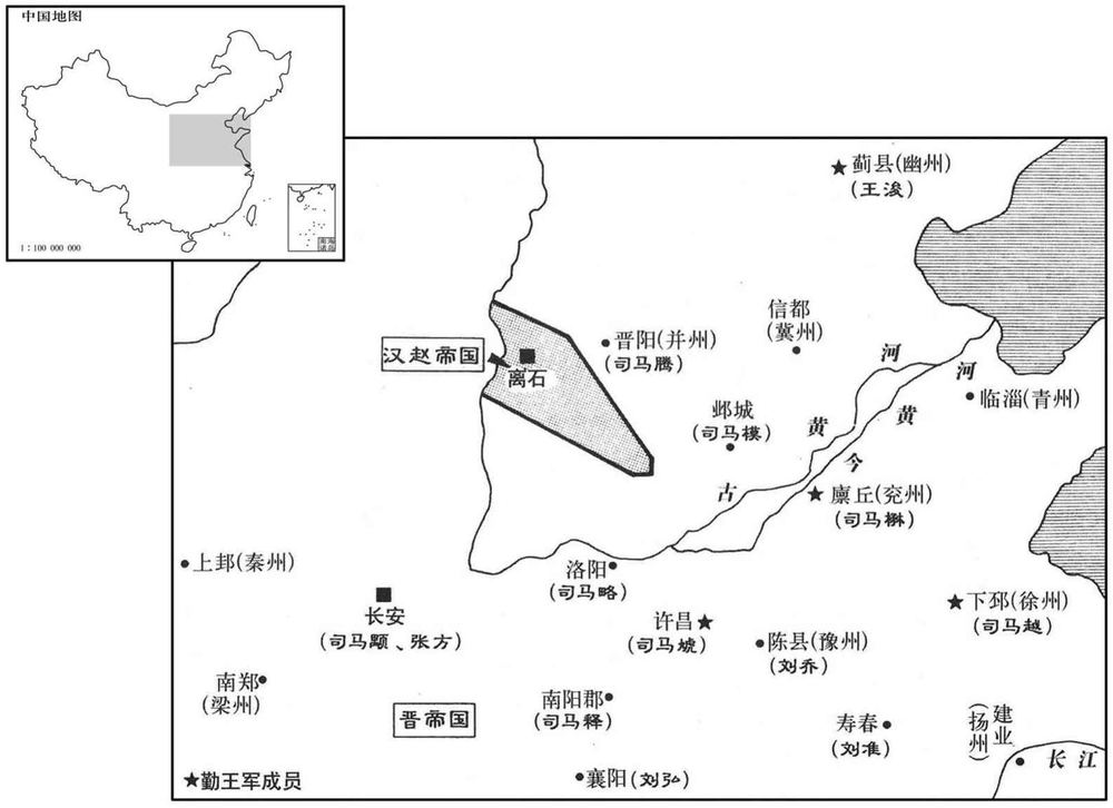 四世纪·三〇五年七月山东各州军事分布