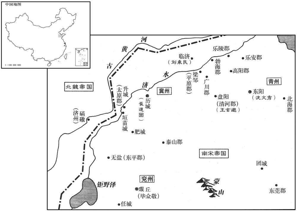 五世纪·四六六年四月南朝宋北方三州形势