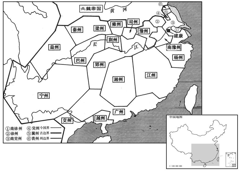 五世纪·四八〇九年二月南齐帝国二十三州