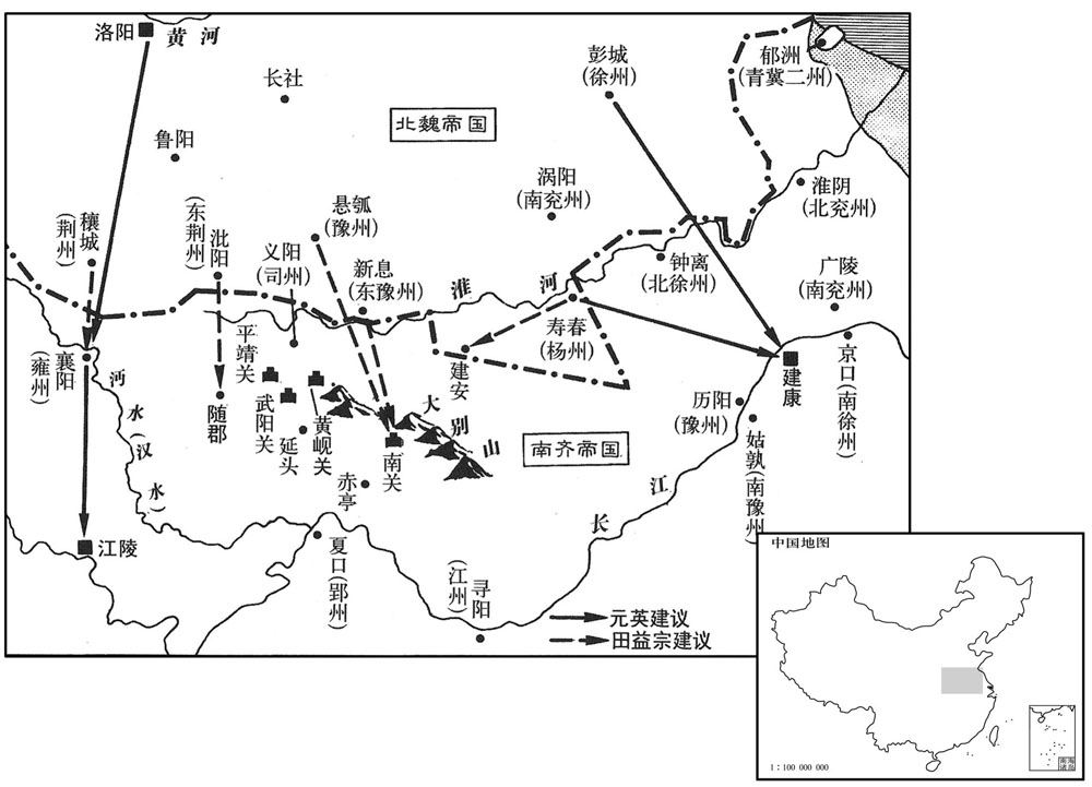 六世纪·五〇一年十一月北魏帝国南征大战略