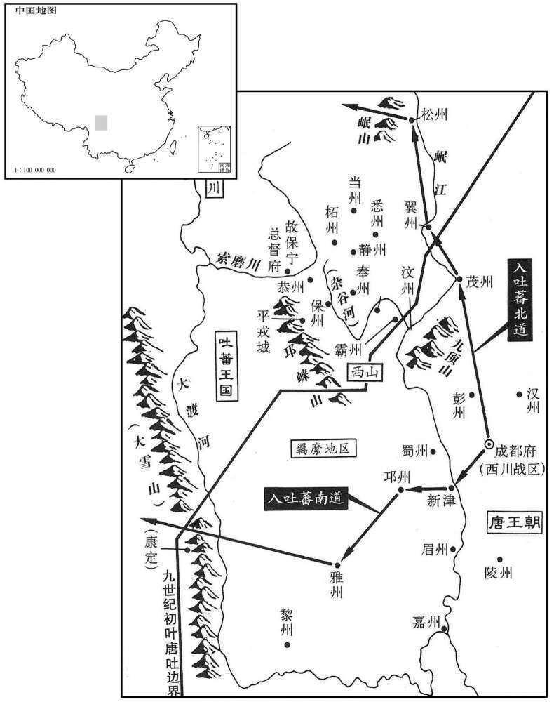 九世纪朱桂分析维州附近形势