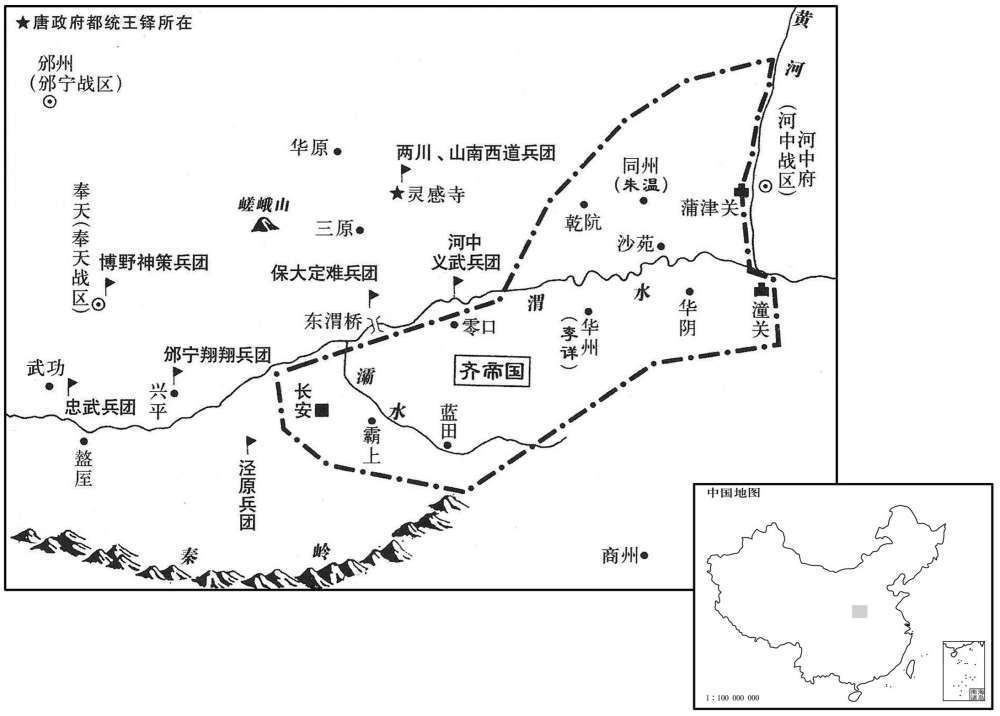 九世纪·八八二年四月唐政府军围堵黄巢