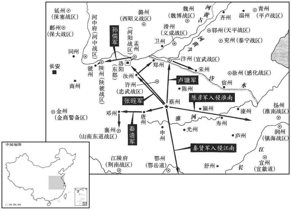 九世纪·八八四年十二月蔡州秦宗权四出劫掠
