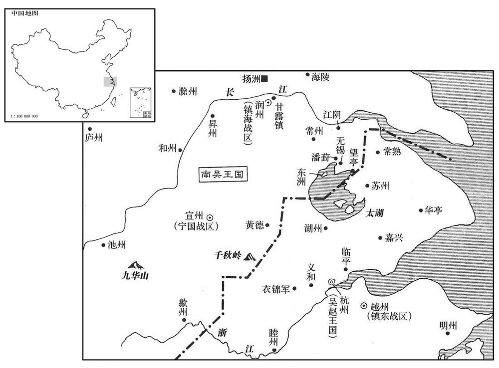 十世纪·第二个十年南吴、吴越两国对立形势